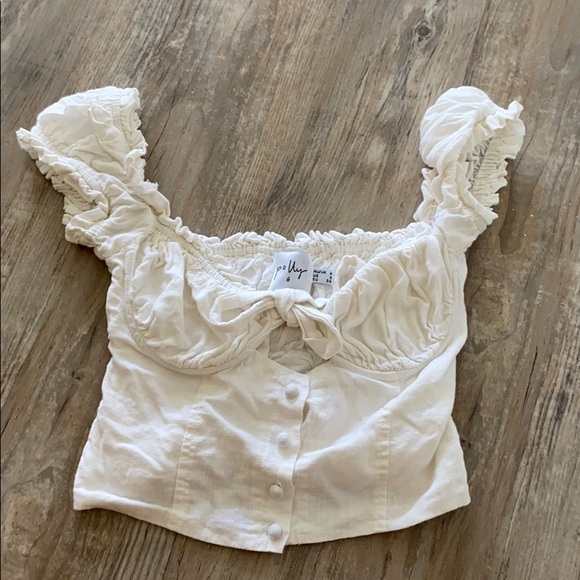 ELOUISE CROP TOP WHITE | PRINCESS POLLY - Picture 2 of 5